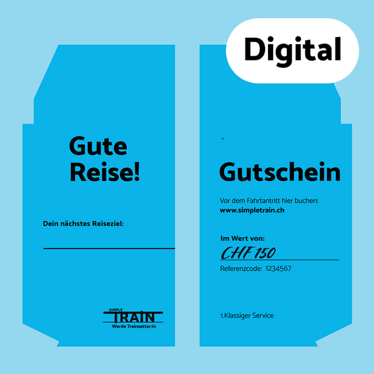 SimpleTrain Geschenkgutschein (Digital, Wartezeit max. 2 Arbeitstage)